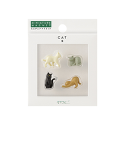 ミドリ（MIDORI）　ミニマグネット　43421　ネコ柄B　4個入