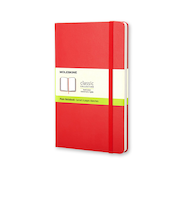モレスキン（MOLESKINE）　クラシックノートブック　ハードカバー　無地　ポケットサイズ　404377　レッド