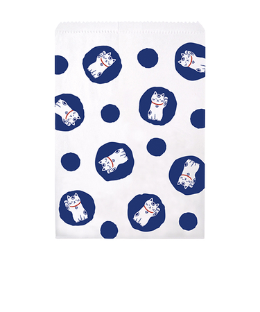 インディゴ　PP419　平袋　M　まねき猫　青　10枚入