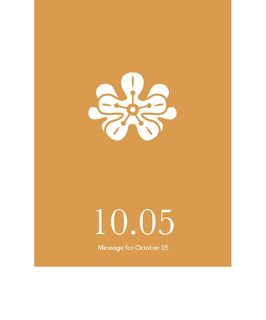 草紙堂　花結びメッセージカード　10月5日
