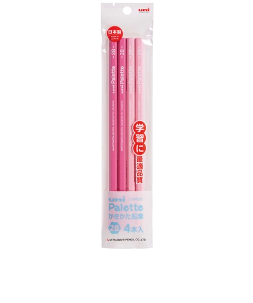 三菱鉛筆　パレット　2B　K67352BP　パステルピンク　4本入