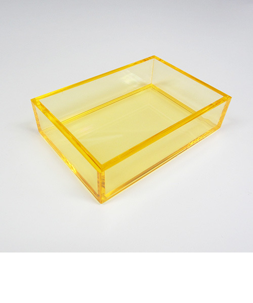 有賀　スタックケース　名刺サイズ　クリアオレンジ　102×72×27×4mm