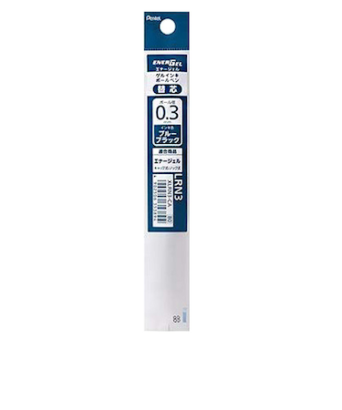 ぺんてる（Pentel）　ジェルボールペン替芯　0.3mm　XLRN3-CA　ブルーブラック
