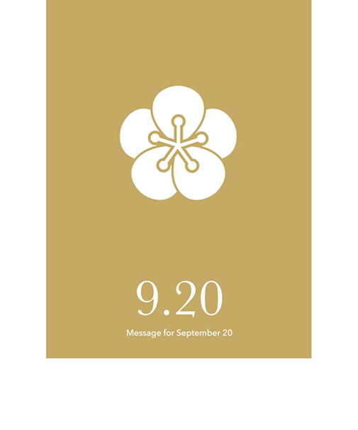 草紙堂　花結びメッセージカード　9月20日