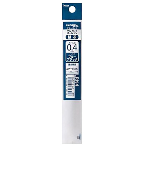 ぺんてる（Pentel）　ジェルボールペン替芯　0.4mm　XLRN4-CA　ブルーブラック
