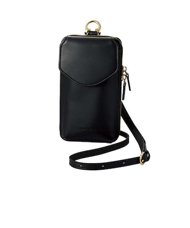 エレコム（ELECOM）　MAPOCHE（マポッシュ）　スマートフォンショルダーポーチ　フラップ付きタイプ　P-MAP04BK　ジェットブラック