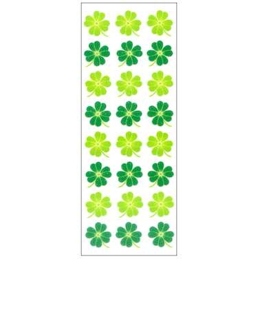 オクヤマ　ラメ入りシール　HR992　クローバー3列