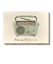 リーフワークカンパニー　バースデーカード　レトロラジオ