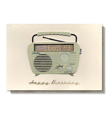 リーフワークカンパニー　バースデーカード　レトロラジオ