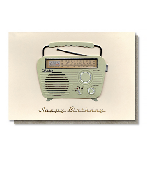 リーフワークカンパニー　バースデーカード　レトロラジオ