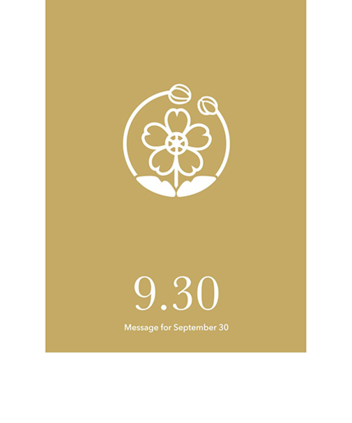 草紙堂　花結びメッセージカード　9月30日