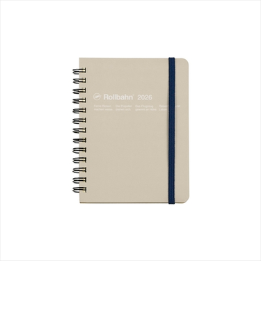 【2025年10月始まり】　デルフォニックス（DELFONICS）　ロルバーンダイアリー　M　マンスリーブロック　160003_191　グレージュ　月曜始まり