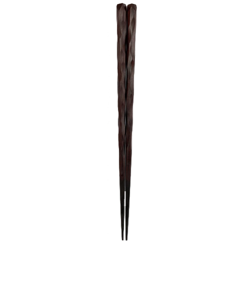 一双　剛堅箸朱　21cm