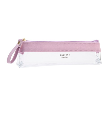 セキセイ　ラポルタ　クリアケース　クリアクリア　スリムペンサイズ　LA-6331　ライトパープル