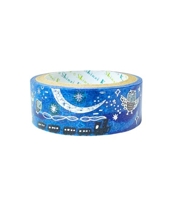 シール堂　宮沢賢治幻燈館　きらぴかマスキングテープ　ks－dt－10164　二十六夜