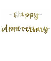 ユニーク　Happy　Anniversary　バナーゴールド　U72608