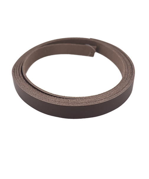 中西　牛オイル革ひも　15mm巾×180cm　チョコ