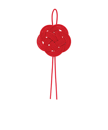 インディゴ　PS499　飾り水引　梅結び　大／赤