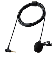 エレコム(ELECOM) マイク 有線 4極 φ3.5mm ピンマイク HS-MC09BK