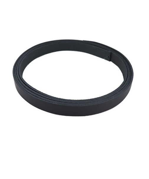 中西　牛オイル革ひも　15mm巾×180cm　黒