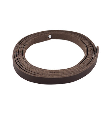 中西　牛オイル革ひも　10mm巾×180cm　チョコ