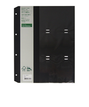 ハンズオリジナル　リングアルバム　ポケット台紙　A4　ブラック　5枚入