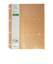 ハンズオリジナル　リングアルバム　ポケット台紙　A4　クラフト　5枚入