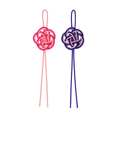 インディゴ　PS498　飾り水引　梅かざり　さんご／青