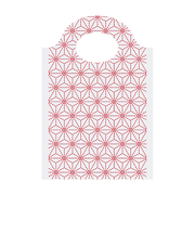 インディゴ　PP493　お福分け袋　S　麻の葉　赤　10枚入