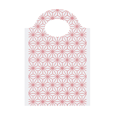 インディゴ　PP493　お福分け袋　S　麻の葉　赤　10枚入