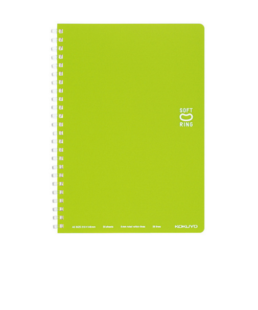 コクヨ（KOKUYO）　ソフトリングノート　3号（A5）　ス－SV331BT－LG　ライトグリーン