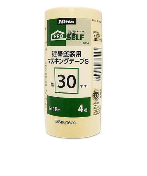 ニトムズ　建築塗装用マスキングテープ　S　30mm×18m　4巻入