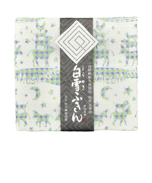 白雪　白雪友禅ふきん　ブレーメンの音楽隊　ブルー