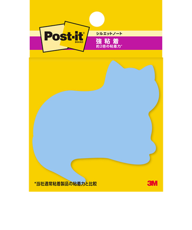 3M　ポストイット　強粘着シルエットノート　SSS－NEU　ネコ