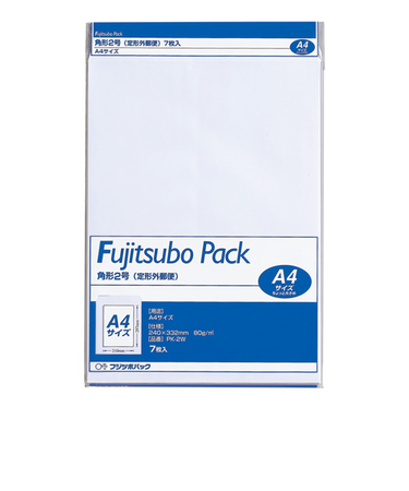 マルアイ　藤壺クラフトパック　角2　80G　PK－2W　ホワイト　7枚入