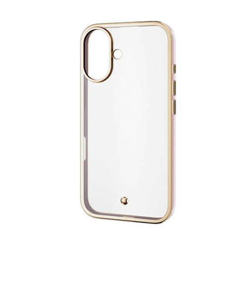 【iPhone16】　エレコム（ELECOM）　＆me　ソフトケース　メタリックライン　PM-A24AUCTMLPN　ピンク