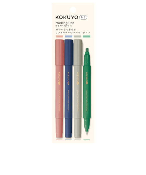 コクヨミー（KOKUYO　ME）　2ウェイマーキングペン　4本セット　KME-MPMT200-4S