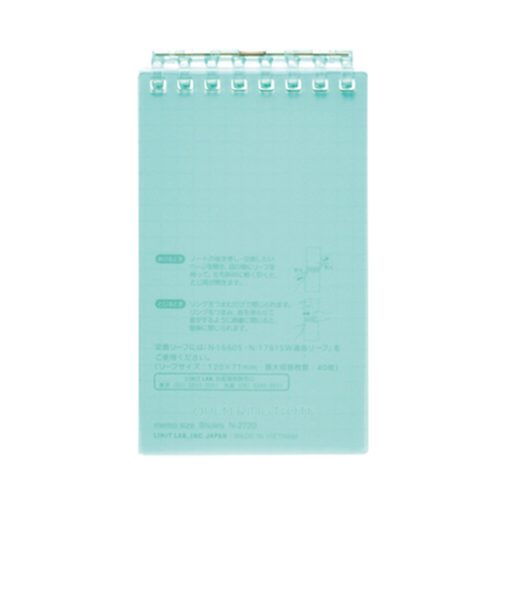 リヒトラブ（LIHIT　LAB.）　オープンリングノート　メモサイズ　N2720－7　グリーン