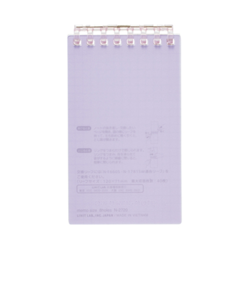 リヒトラブ（LIHIT　LAB.）　オープンリングノート　メモサイズ　N2720－10　パープル
