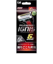 貝印（KAI）　PREMIUM　DISPO　IGNIS　敏感肌用　6本入