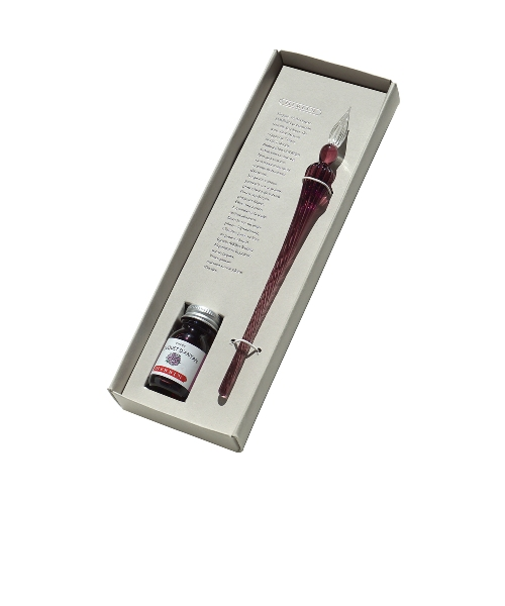 エルバン（HERBIN）　ガラスペンつむぎ＆ミニインクセット　hb21477set　パープル