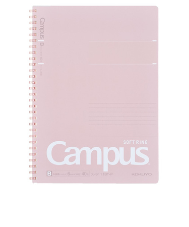 コクヨ（KOKUYO）　キャンパス　ソフトリングノート　ドット罫　50枚　A5　ス－S131BT－P　ピンク