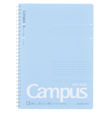 コクヨ（KOKUYO）　キャンパス　ソフトリングノート　ドット罫　50枚　A5　ス－S131BT－B　ブルー