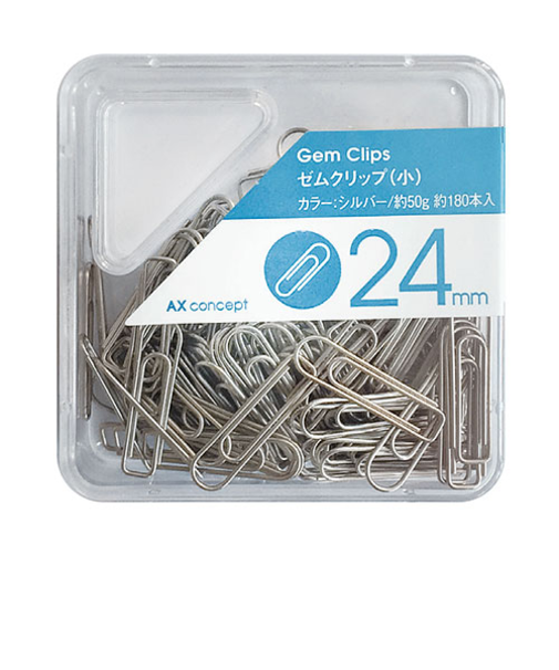 ゼムクリップ　小　24mm　シルバー　約180本