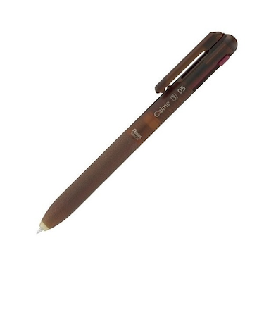 ぺんてる（Pentel）　カルム（Calme）限定リラックスフロストシリーズ　3色ボールペン　0.5mm　BXAC35L5　ブラウン軸