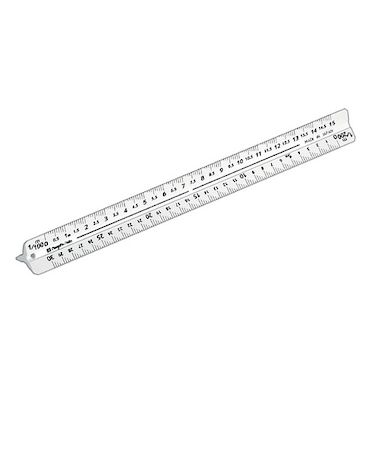 三角スケール　建築士用　快段目盛　TSB－15KD　15cm