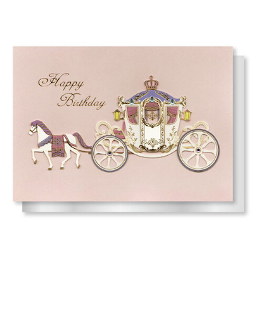 リーフワークカンパニー　バースデーカード　ハンドメイド　25－221　馬車
