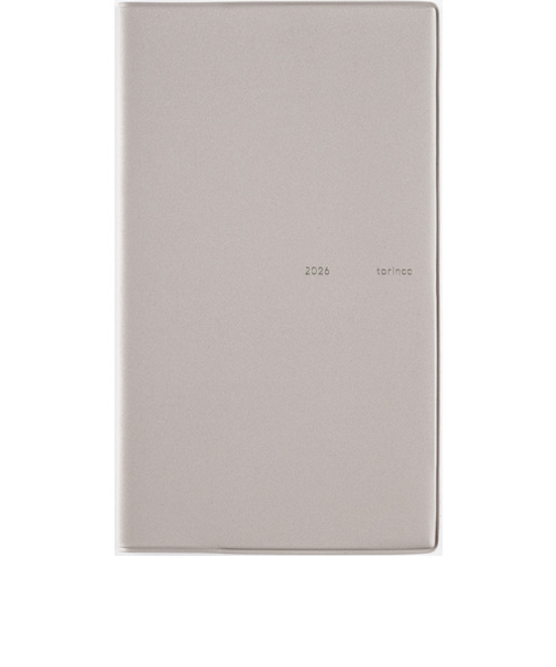 【2026年1月始まり】　高橋書店　torinco3　手帳判　マンスリーブロック　525　ソフトグレー　月曜始まり