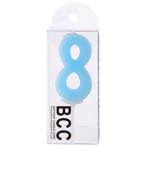 カメヤマ　ナンバーキャンドルパステル　8番