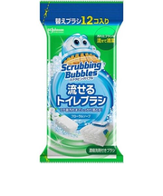 スクラビングバブル　流せるトイレブラシ　替えブラシ　フローラルソープ　12個入